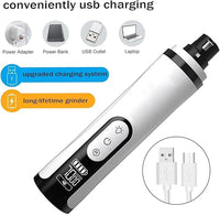 Upgrade Heusom Groom Pro Nail Grinder Cordless with LED Light & 3 Speeds, Dog Cat Nail Trimmer 2000mAh Long-Lasting Battery for Thick Nails for Dogs and Cats (1 Pc+1 Head)