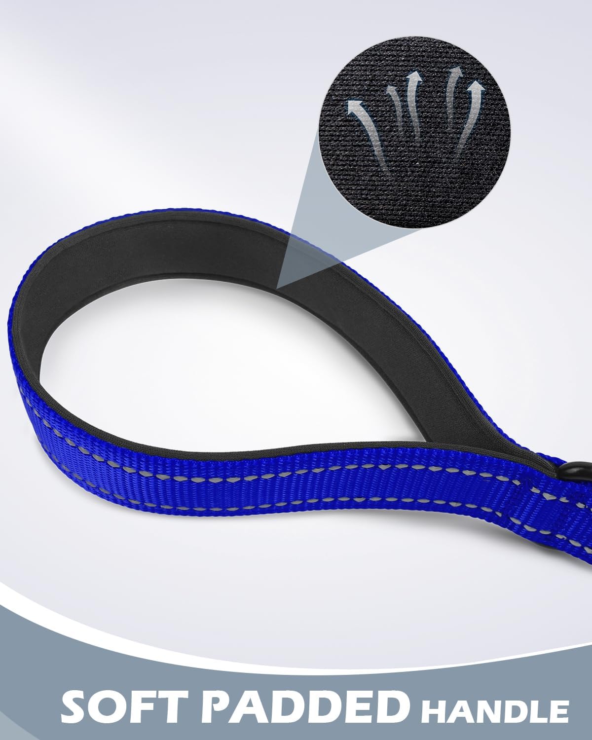 Joytale Short Dog Leash for Close Control & Training, 18" - 2 ft / Navy Blue - image 3