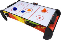 GOOSO 38 inch tabletop air hockey table for kids in green and black with LED scoring - view 2