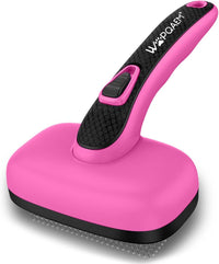 Self Cleaning Slicker Brush for Dog and Cat Shedding – Essentials for Dogs - Pink