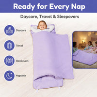EVERYDAY KIDS Born to Dance Ballerina toddler nap mat with removable pillow and attached blanket - view 12
