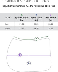 Equinavia Harstad All Purpose Saddle Pad | Classic & Durable | Moisture-Wicking Tricot Backing