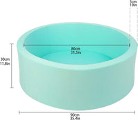 TRENDBOX Foam Ball Pit, 36" x 12" Indoor Soft Ball Pool for Kid，Light Grey – Fun for Kids & Family - Light Blue / 90CM - image 3