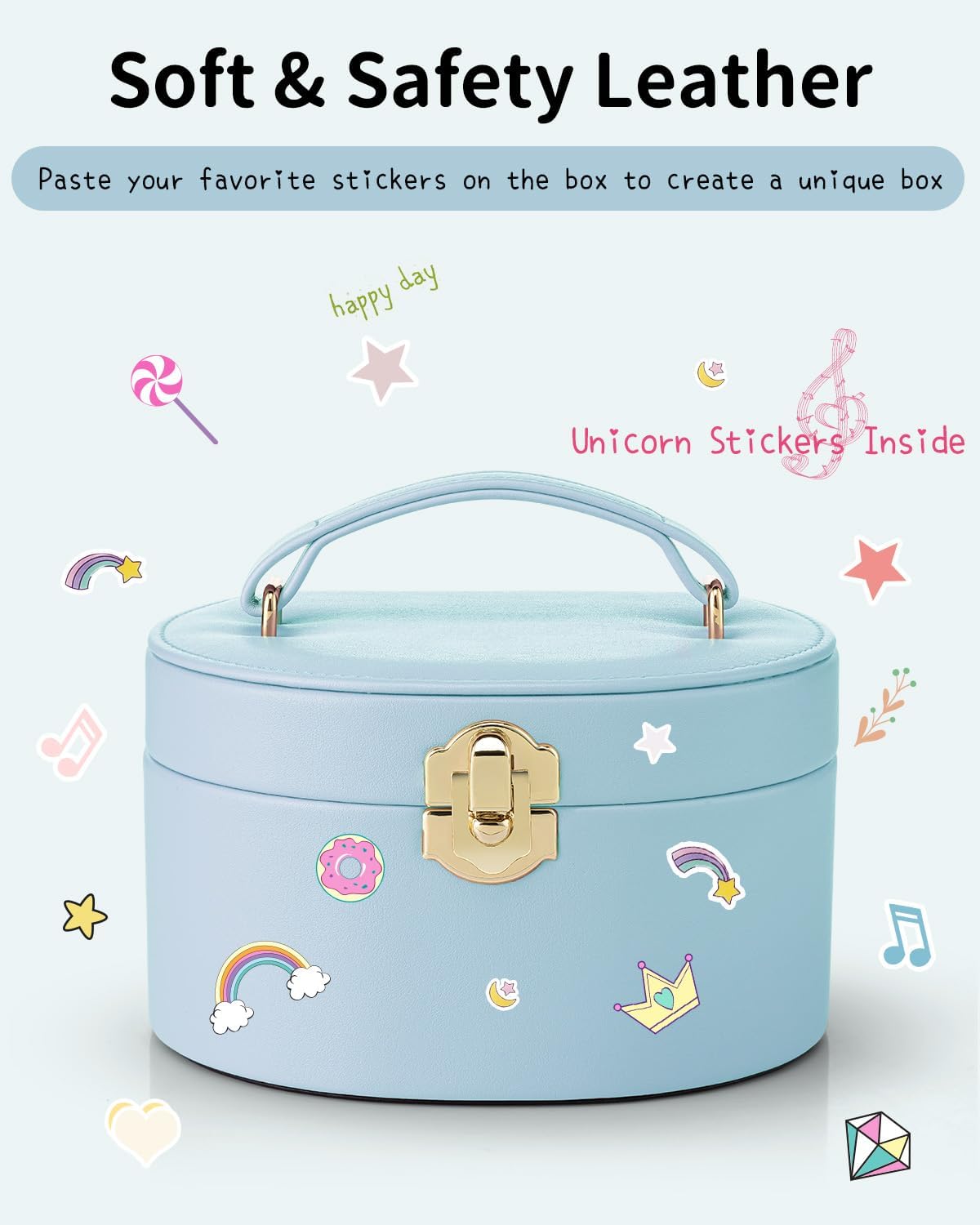 VLANDO Musical Jewelry Box for Girls - H.Blue - image 4