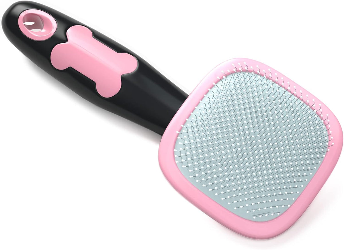 Pet Steam Brush for Dogs & Cats - Small / Pink