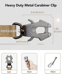 Joytale Tactical Bungee Dog Leash, Shock Absorbing No Pull - Coyote Brown - image 2