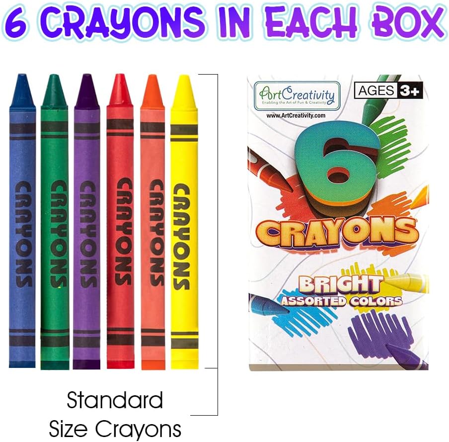 ArtCreativity Bulk Crayon Packs - 200 Set of 6-Packs (1200 Ct) - image 3