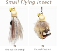 SONGWAY Cat Toy Wand Replacement, Cat Feather Toy Refills - Insect - image 2