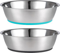 Lightweight Stainless Steel Cat Bowls, 1.8 US Cup Each - 2-Pack / 3 Cup