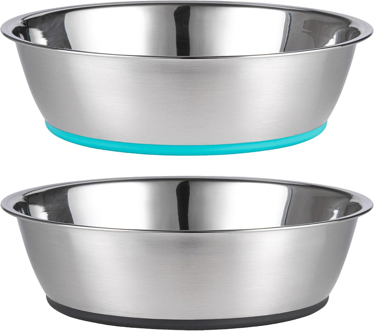 Lightweight Stainless Steel Cat Bowls, 1.8 US Cup Each - 2-Pack / 3 Cup