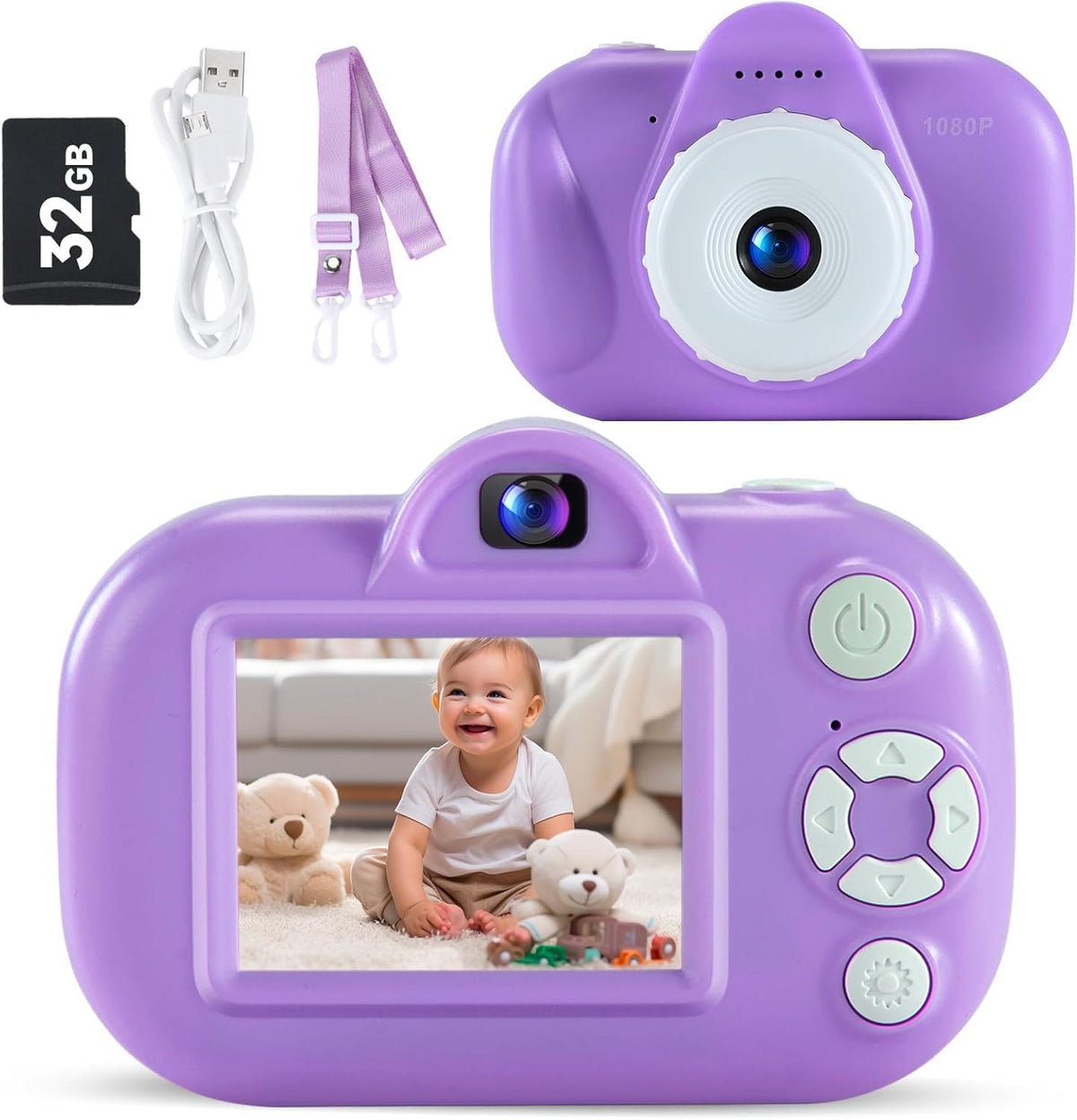 MAVOKIS Kids Camera Digital Camera for Age 3-8 - Lilac Purple