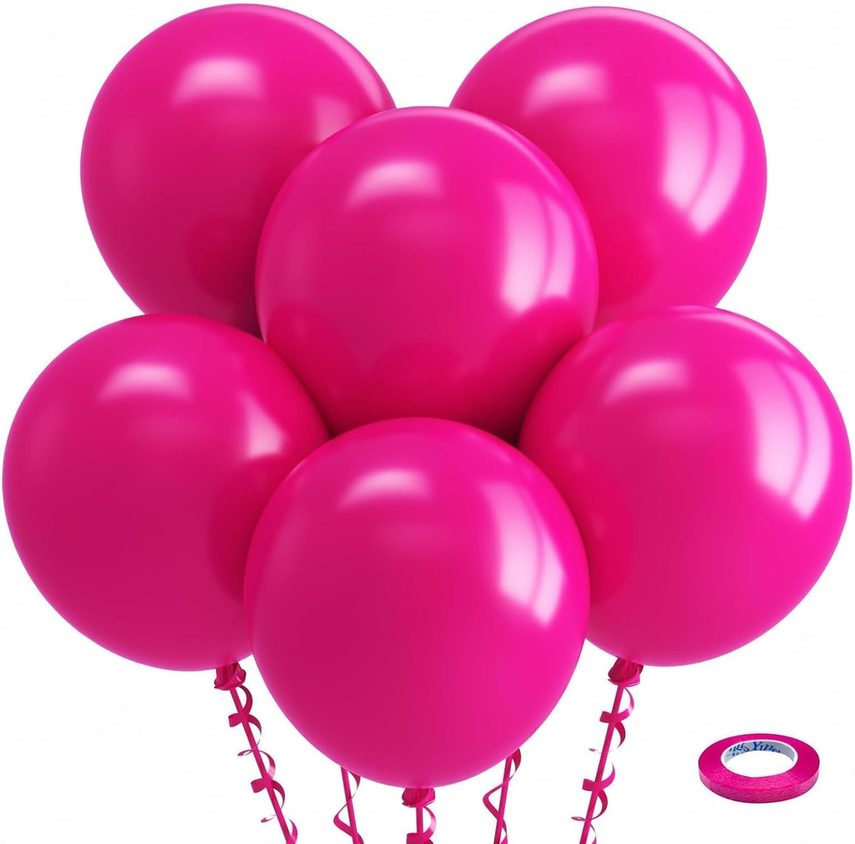 Bezente Assorted Latex Rainbow Balloons 100 Pack 12 inch – Fun for Kids & Family - 13-pink-g139 / 18inch (Large)
