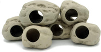 Aquarium Decoration Rock Caves, Betta Fish Tank Accessories – Essentials for Fish - 3 Small & 3 Medium