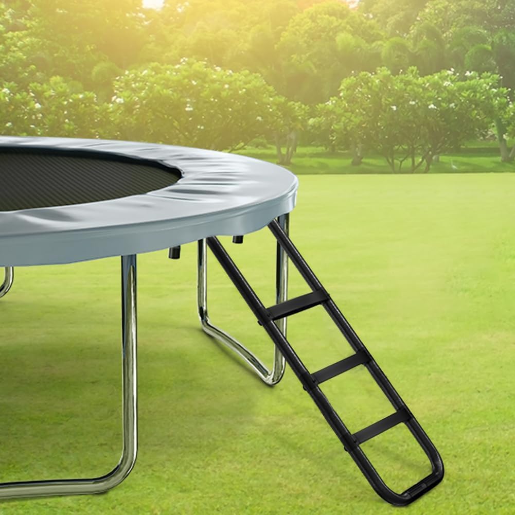 Eurmax USA Universal Trampoline Ladder - Black-Ladder w/ shoes pocket - image 3