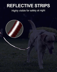 Joytale Tactical Bungee Dog Leash, Shock Absorbing No Pull - Red - image 4