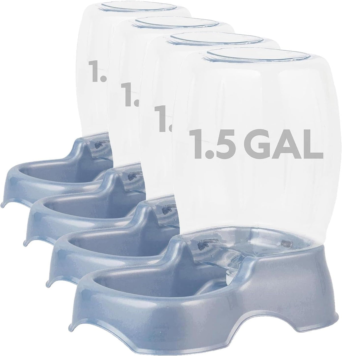 Petmate Pet Cafe Gravity Water Dispenser - Pearl Ash Blue / 1.5 GAL (Pack of 4)
