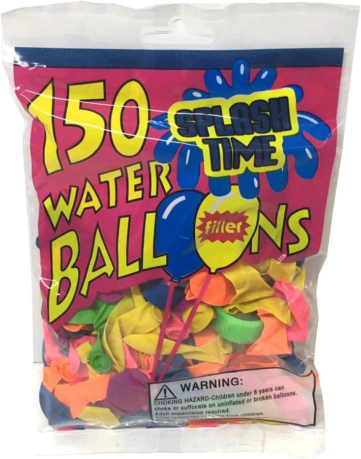 Water Wars water balloon refill kit with 150 latex balloons in mixed colors and water filler - view 2