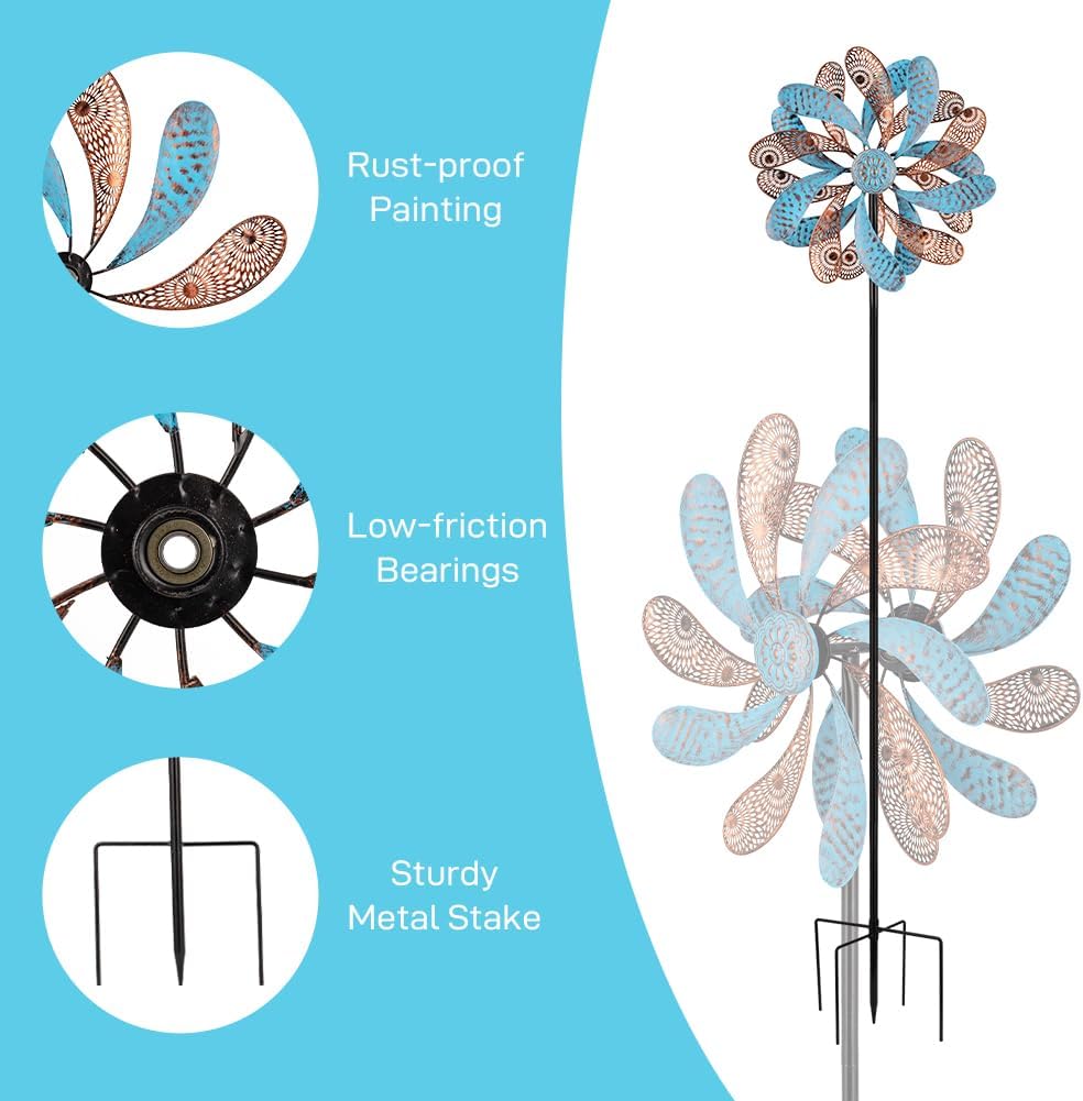 Viveta Wind Spinners Outdoor - Blue Copper-a - image 4