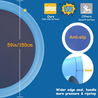 Raxurt Non-Slip Splash Pad for Kids and Dog - Blue / 59in - image 4
