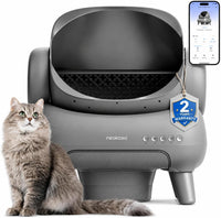 Neakasa M1 Plus Automatic Cat Litter Box with 2-Year Protection Plan – Daily Care for Cats - Grey