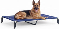 Elevated Dog Bed Raised Outdoor Dog Cot for Large Dogs - XXL-53.9"L×35.8"W×7.9"Th / Blue