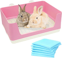 Fhiny Large Rabbit Litter Box for Cage - Pink