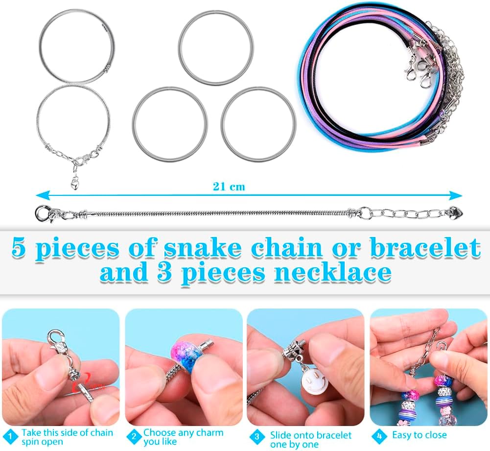 AIPRIDY 150 Pieces Charm Bracelet Making Kit - 150 Pieces - image 4
