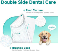 Pet Dental Finger Wipes for Dogs & Cats, Dog Teeth Cleaning Wipes Tooth Brushing Kit by Remove Plaque and Tartar & Freshens Breath Buildup No-Rinse Dog Finger Toothbrush Mint Flavor