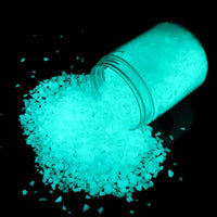 Shiny Stone Glow in The Dark Gravel, Fish Tank Aquarium Gravel Sand, Decorative Gravel Rocks,Aquarium Gravel Stones for Home and Fairy Garden Decoration,305g/0.67lbs (Blue Green, 3-5mm)
