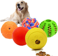 Volacopets Puppy Balls - Pack with Different Functions & Teething Toys for Small Dogs, Squeaky Dog - Medium Large (5 Pack)