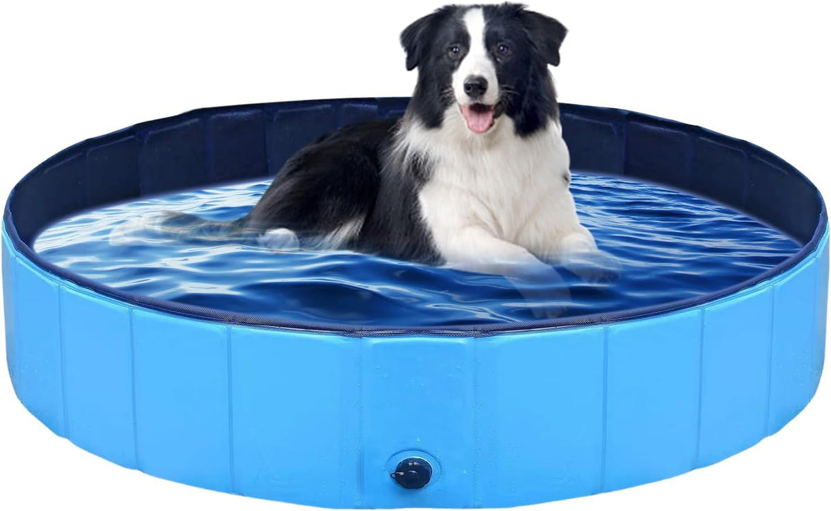 Dog Pool Foldable pet Pool Dog Swimming Pool Portable Suitable - 40x12in