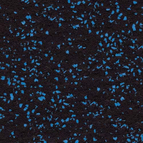American Extreme Rubber Gym Mats - 1 Inch Thick Sound Absorbing Tiles - Blue, 4 Tiles (Covers 16 Sq Ft)