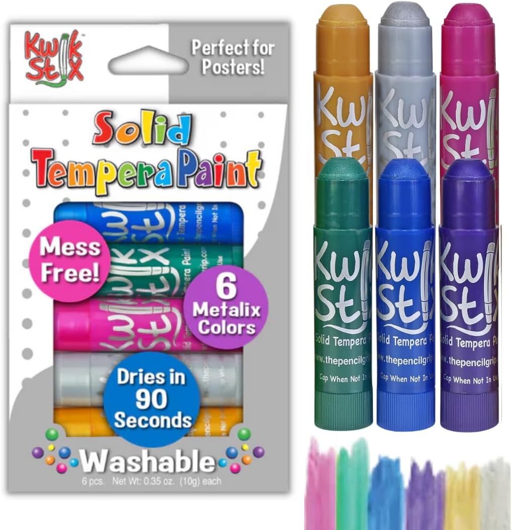 The Pencil Grip Kwik Stix NEON Solid Tempera Paint - Metallic