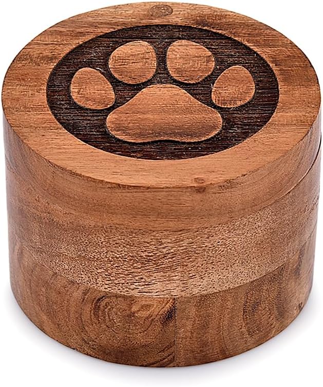 EDHAS Acacia Wood Decorative Urns Funeral Cremation Urn for Ashes - image 3