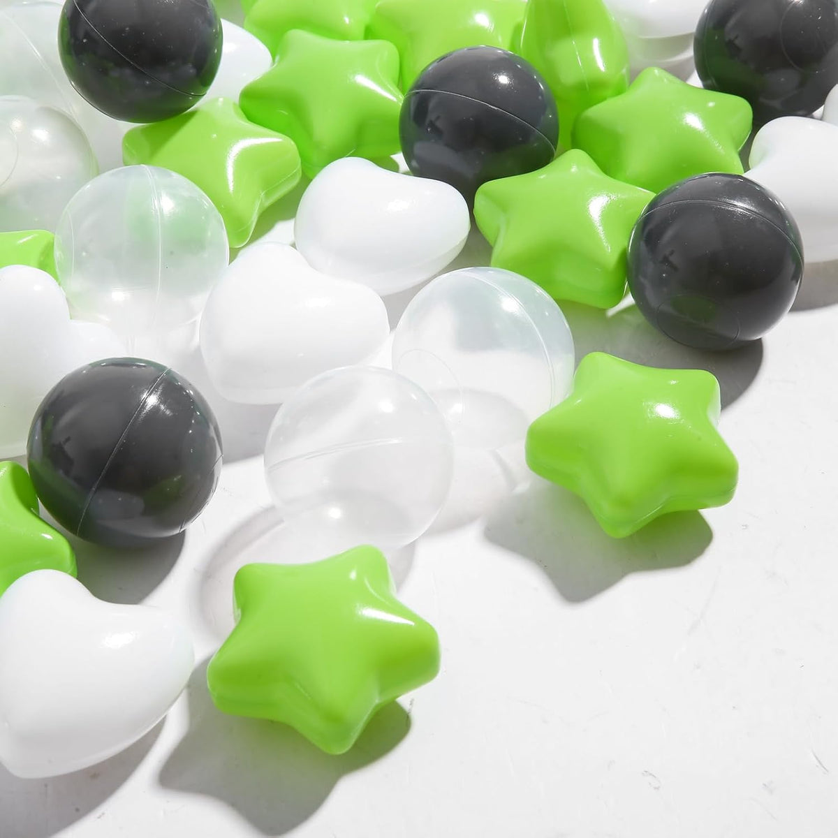 Ball Pit Balls Pack of 100 200 500 - White/Deep Gray/Light Green/Clear / 200 balls - image 2