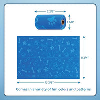 Best Pet Supplies Dog Poop Bags (240 Bags) for Waste Refuse Cleanup, Doggy Roll Replacements for Outdoor Puppy Walking and Travel, Leak Proof and Tear Resistant, Thick Plastic - Blue (Unscented)
