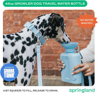 Springland 22oz Classic Portable Dog Water Bottle with Built-in Bowl - Sky Blue / 44oz Growler - image 2