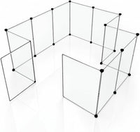 BRIAN & DANY Dog Playpen, Large Transparent Pet Playpen - 12 PCS