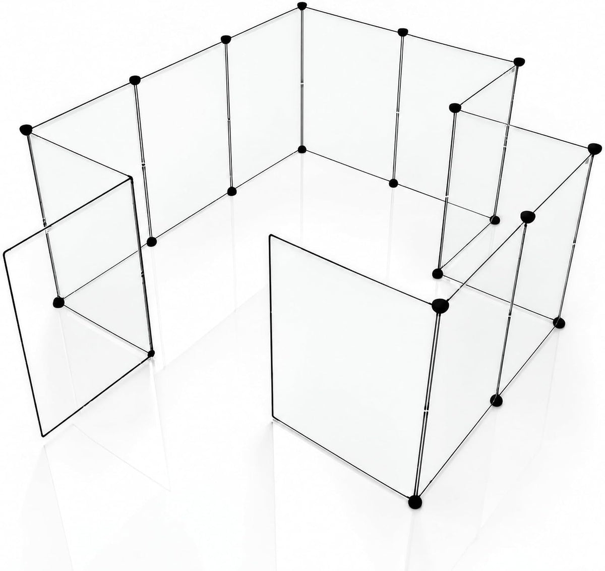 BRIAN & DANY Dog Playpen, Large Transparent Pet Playpen - 12 PCS
