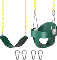 DECORLIFE Toddler Swing, Baby Swing Outdoor - Green - 2 Pack