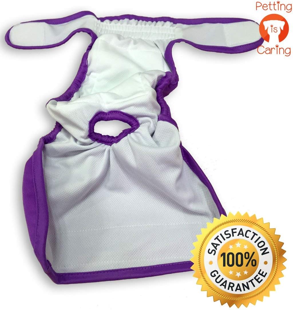 PETTING IS CARING Dog Diapers Washable & Reusable Female and Male Dog - L / Solid - image 4