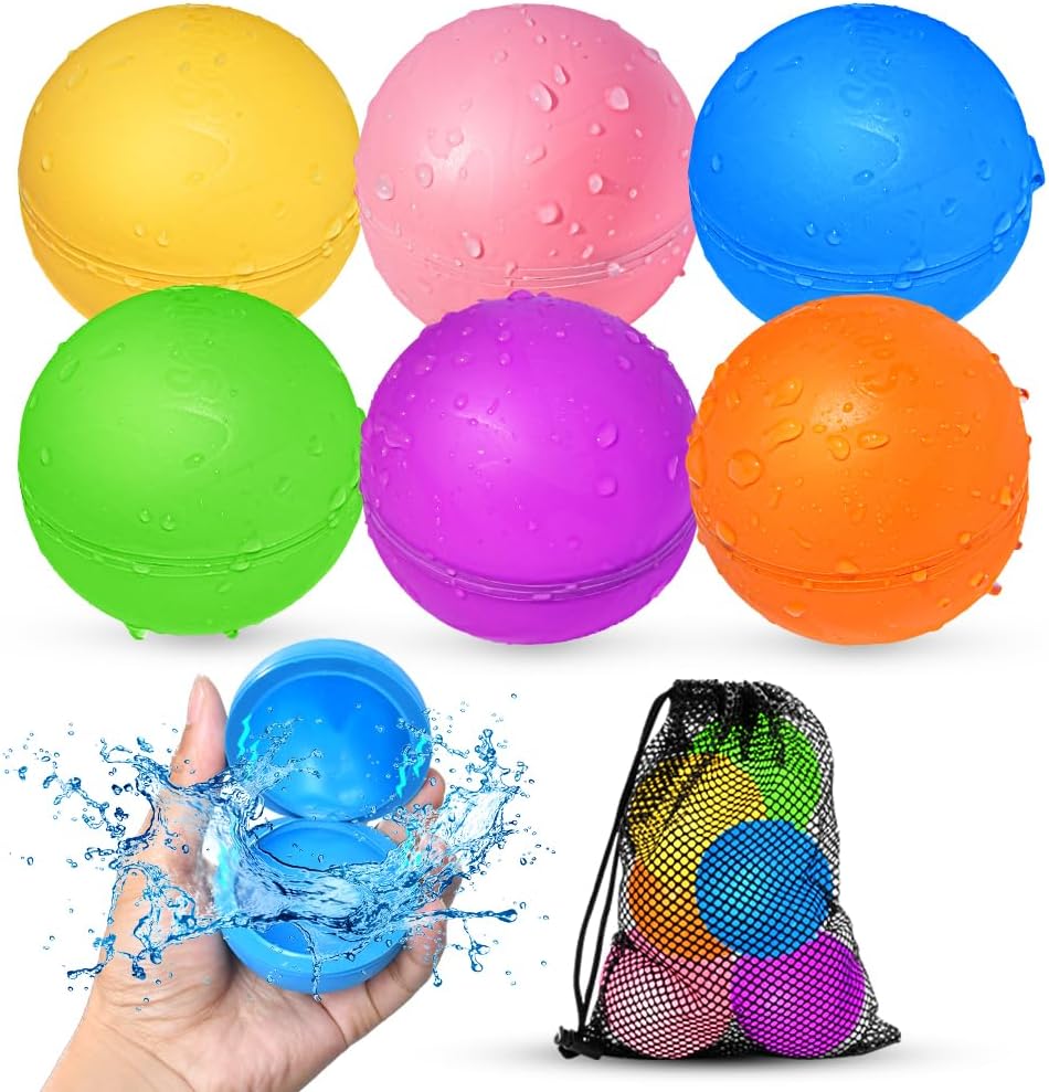 12Pcs Reusable Water Balloons - 6 PCS