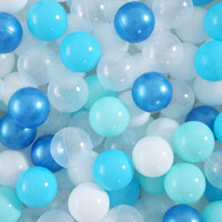 Realhaha Ball Pit Balls Baby Plastic Playpen Playball 2.15″ - Dark Blue Blue Green White Clear / 50 balls