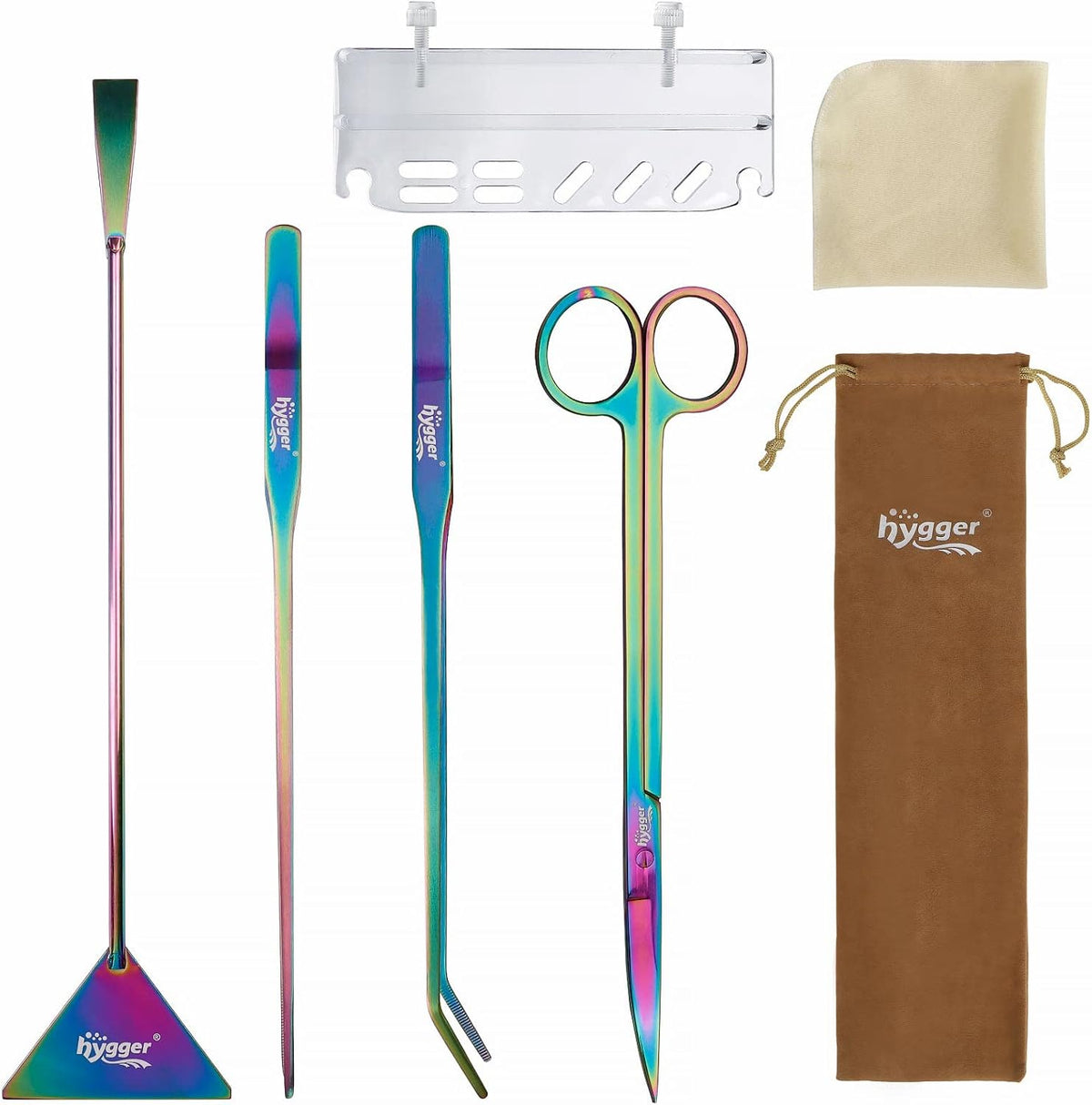 hygger Long Stainless Steel Premium Aquarium Tools - Multi-colored