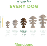 Benebone Fishbone Durable Dog Chew Toy for Aggressive Chewers - REAL Jack Salmon / Fishbone / Medium - image 4