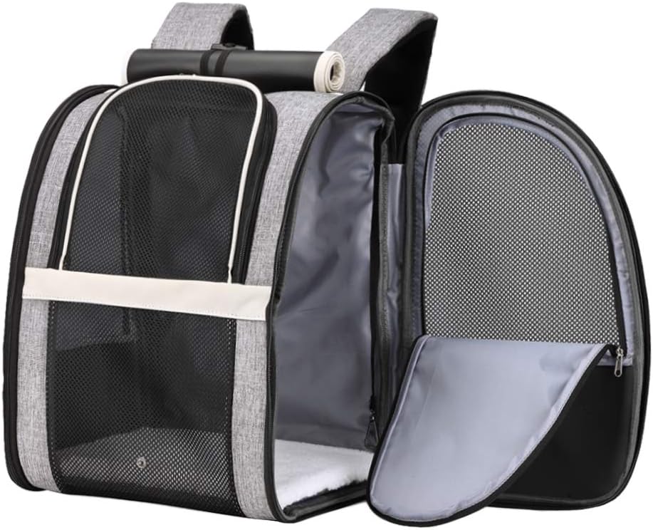 Texsens Innovative Traveler Bubble Backpack Pet Carriers for Cats - Upgraded-Black