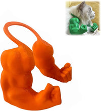 Funny Cat Muscle Arm, 3D Print Cat Neck Arm with Muscles, Funny Pet Prop Boom Arm, for Kitten Birthday Party Supplies(Orange)