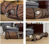 Andiker Cat Tunnel for Indoor Cats - Brown - image 3