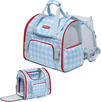 Pet Backpack Carrier for Small Dogs Medium Cats, Puppies - blue / 16.5"L x 9.0"W x 13.0"H