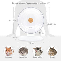 Niteangel Super-Silent Hamster Exercise Wheels - Quiet Spinner Hamster Running Wheels with Adjustable Stand for Dwarf Syrian Hamsters Gerbils Mice Or Other Small Animals